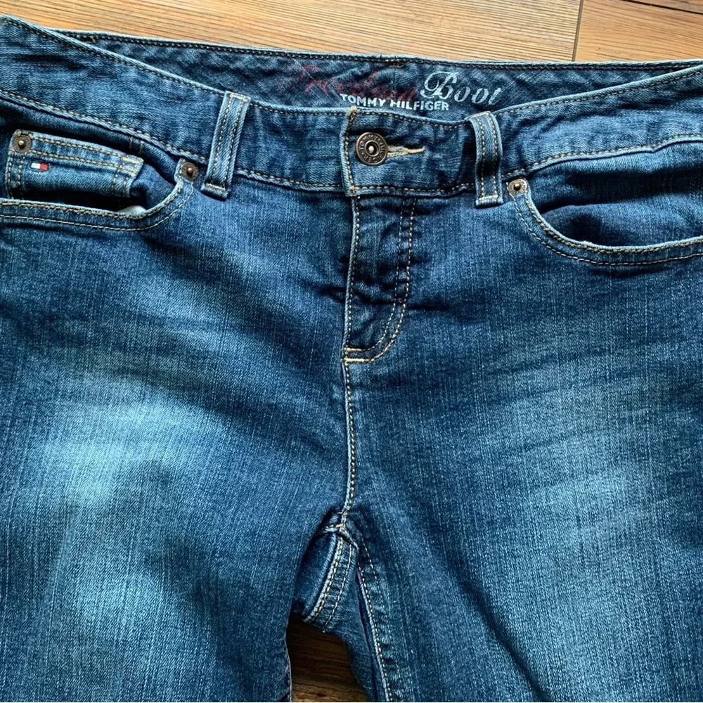 Tommy Hilfiger Freedom Boot Cut Blue Denim Jeans Pants Women’s Size 10 Regular - Picture 4 of 10
